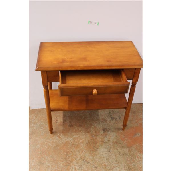 *Wood End Table with Drawer - 29"H x 30" x 15"