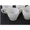 Image 3 : (11) Jeanette Milk Glass Cubis Cream and Sugar