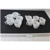 Image 1 : (10) Jeanette Milk Glass Cubis Cream and Sugar