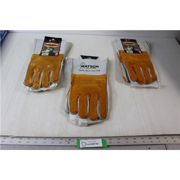 (3) Pairs of Watson Welding Gloves - Size Medium