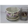 Image 5 : Assorted Cups - Glasses - Plates - Misc. Items