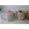 Image 2 : (4) Teapots (one lid missing)