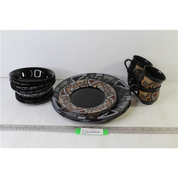 Arcoroc Dish Set Plates - Bowls - Cups (incomplete set)