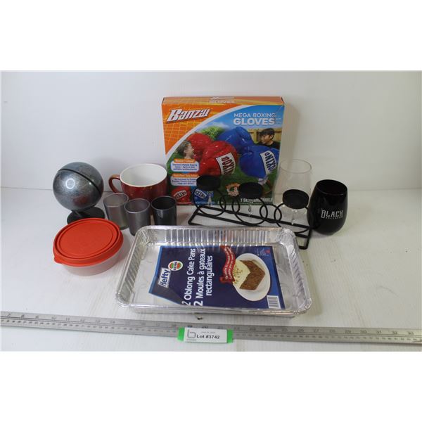 Banzai Boxing Gloves - Hefty Cake Pans - Assorted Kitchen Ware - Small World Globe