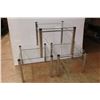 Image 3 : *(3) Matching Metal & Glass End Tables