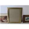 Image 4 : Picture Frame - Small Framed Picture - Vintage Prints - Plant Pot - Foot Prints Cross