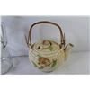 Image 2 : Vintage Platter w/Handles - Teapot - Glass Pitcher & Jar - Plate w/Pear Pattern