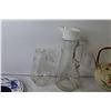 Image 4 : Vintage Platter w/Handles - Teapot - Glass Pitcher & Jar - Plate w/Pear Pattern
