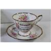 Image 2 : (2) Tea Cups - Royal Standard & Tuscan - Vintage Metal Kleenex Box Cover