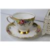 Image 3 : (2) Tea Cups - Royal Standard & Tuscan - Vintage Metal Kleenex Box Cover