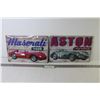 Image 1 : (2) Tin Car Signs - Aston - Maserati (NEW)