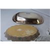 Image 3 : (2) Oval Dishes - (2) Square Glass Jars - Misc. - Items