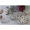 Image 4 : (2) Oval Dishes - (2) Square Glass Jars - Misc. - Items
