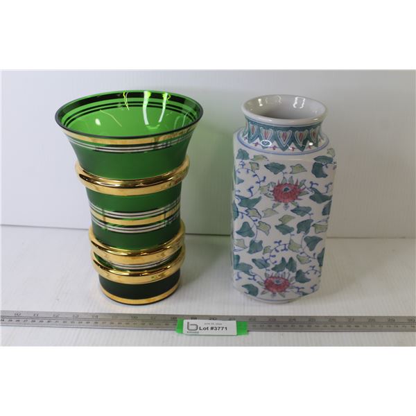 (2) Vases (10" Tall)