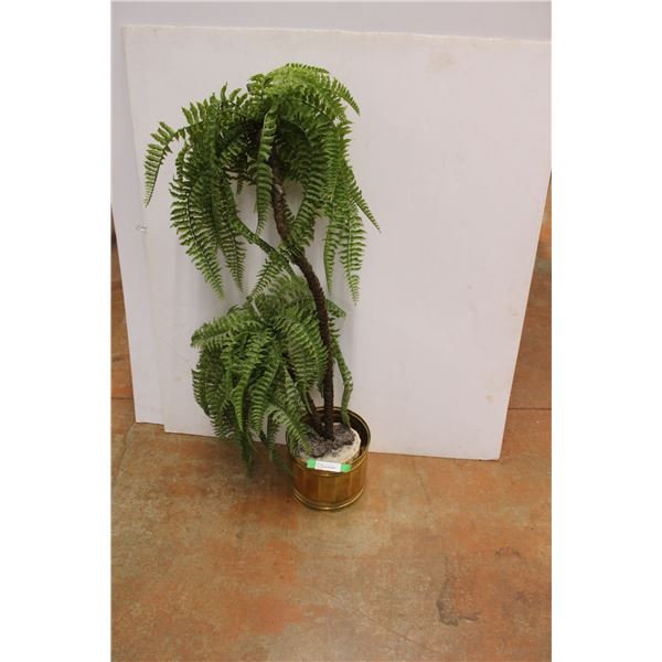 * Faux Fern Floor Plant - 41" Tall x 10"Wide