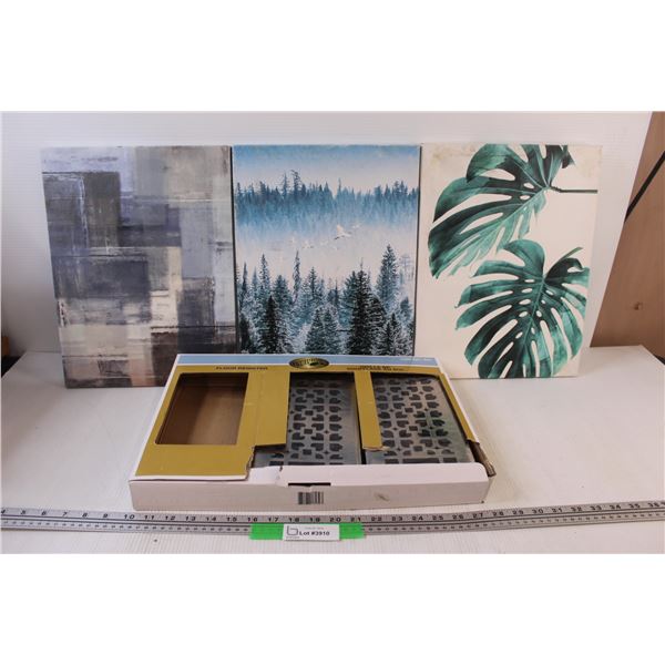 (3) Canvas Prints (16"x12") & (2) Floor Registers (4"x10")