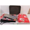 Image 1 : Roaster Pan w/Grill, Christmas Tablecloth, (12+) Gift Bags (Various Sizes)