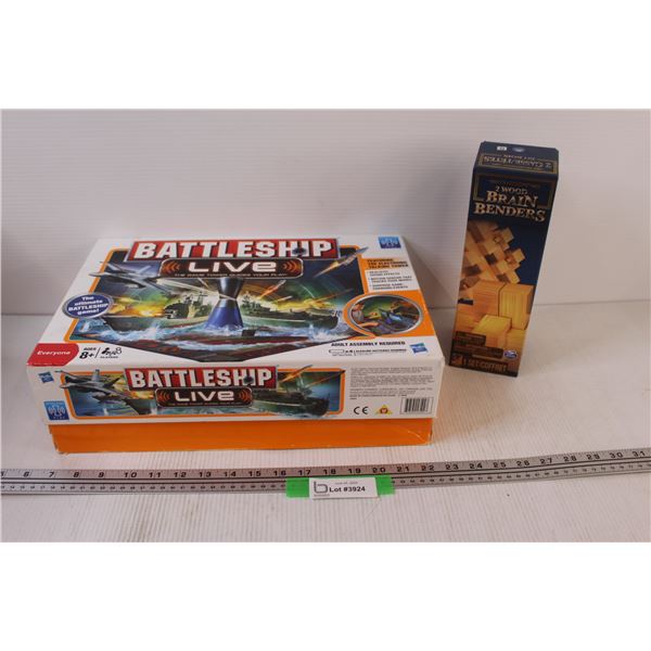 Live Battleship Game (As Is) & Set of Brain Benders (as is)