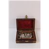 Image 3 : Small Wooden Box w/Inlay Filled w/coins