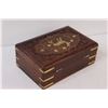 Image 4 : Small Wooden Box w/Inlay Filled w/coins