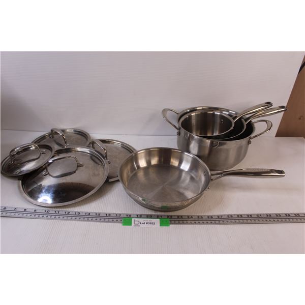 Paderno Canada Cooking Set: (3) Pots & (1) Frying Pan w/Lids