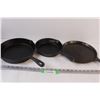 Image 1 : (3) Cast Iron Frying Pans - Freshly Oiled