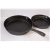 Image 2 : (3) Cast Iron Frying Pans - Freshly Oiled
