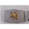 Image 2 : (2) Horseshoe Belt Buckles