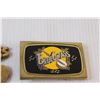 Image 3 : (2) Solid Brass Bluegrass Belt Buckles