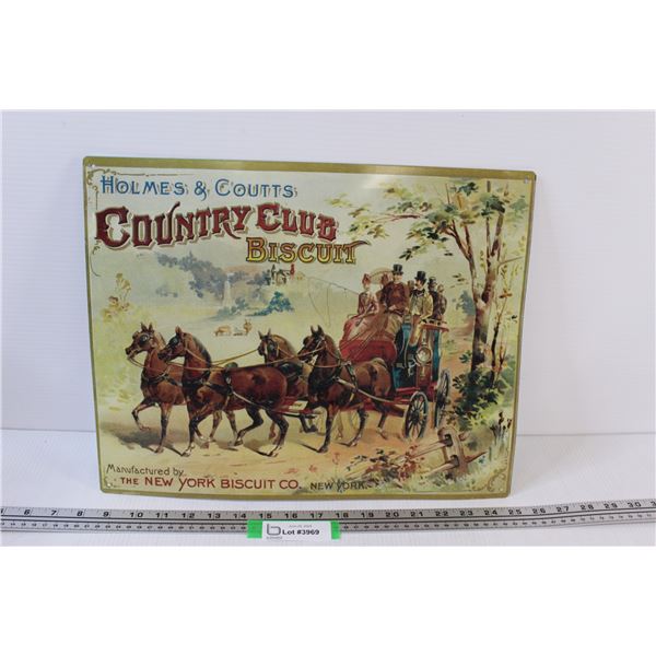 Country Club Biscuit Metal Sign - 17"x13"