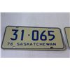 Image 2 : Pair of Vintage Saskatchewan License Plates - 1976