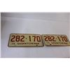 Image 2 : Pair of Vintage Saskatchewan License Plates - 1975