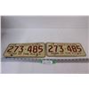 Image 1 : Pair of Vintage Saskatchewan License Plates - 1973