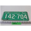 Image 1 : Vintage Saskatchewan License Plate - 1969