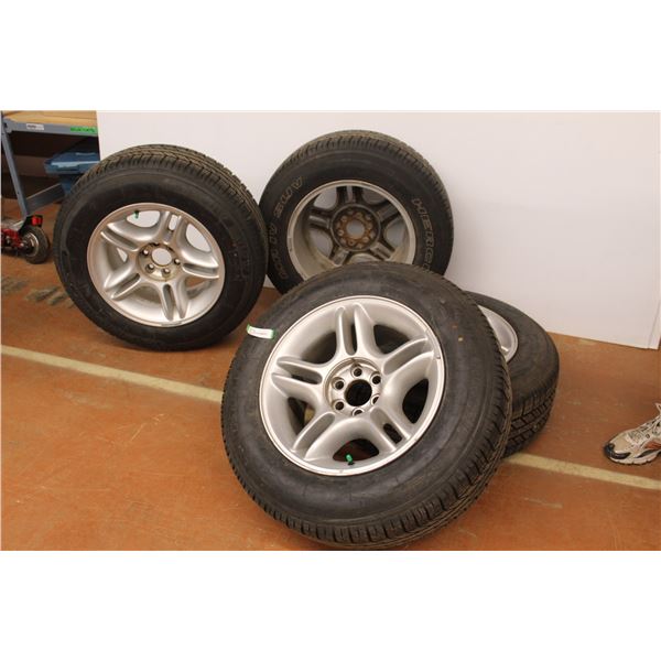 *(4x Bid Price) Hercules MR IV SUV 245/65R17 Tires with Aluminum Rims - Minimal Wear