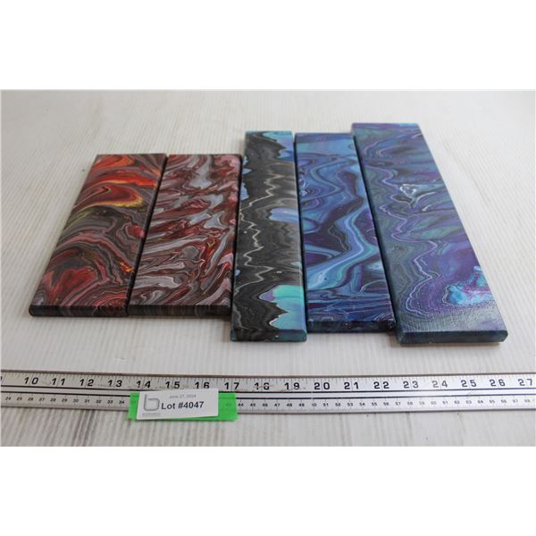 (5) Wooden Abstract Art Pieces