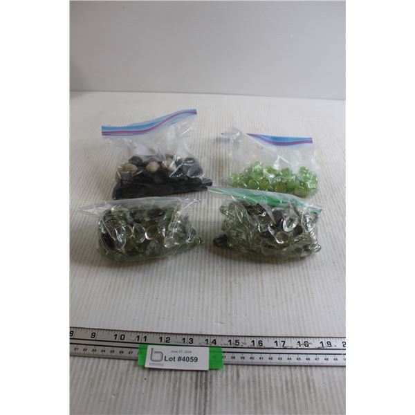 (4) Bags Decorative Rocks