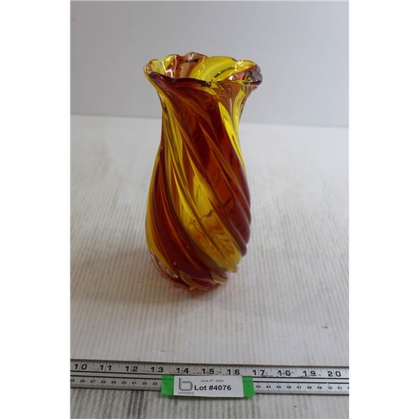 Yellow and Brown Vase