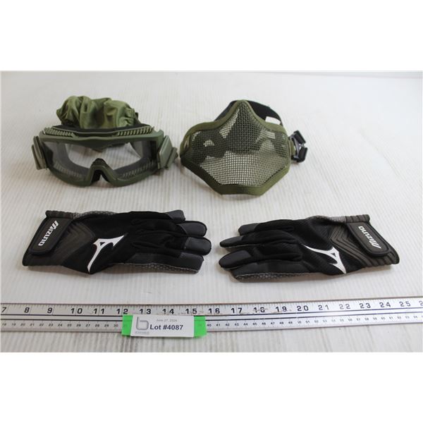 Goggles, Mouth Guard, Pair of Gloves
