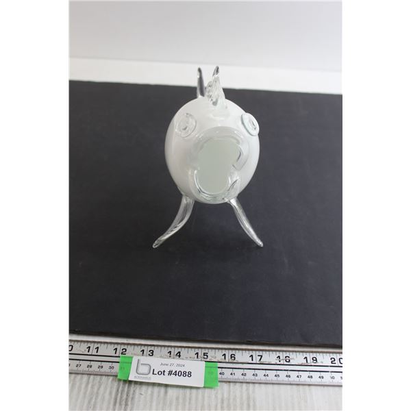 White Glass Fish Ornament