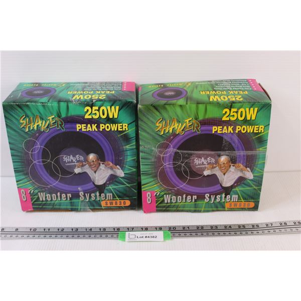 (2) Shaker 8" 250W Subwoofer -NIB
