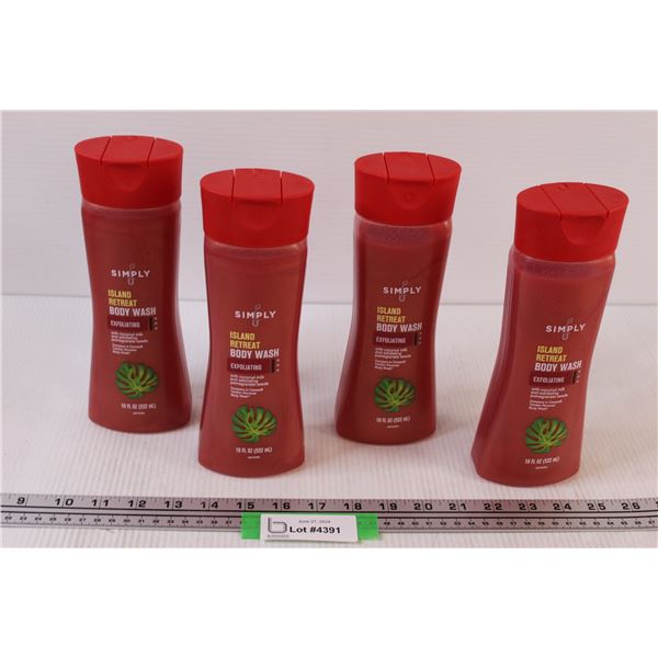 (4) Simply Island Retreat Body Wash - NIB