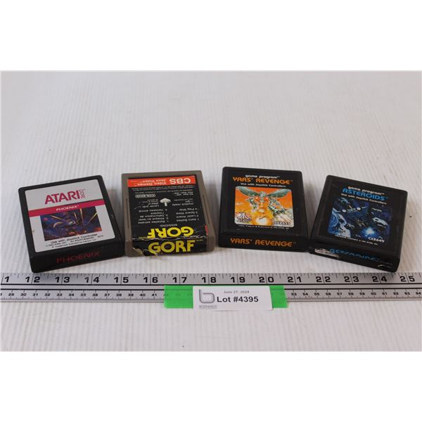 (4) Atari Video Games: Phoenix, Gorf, Yars Revenge, Asteroids