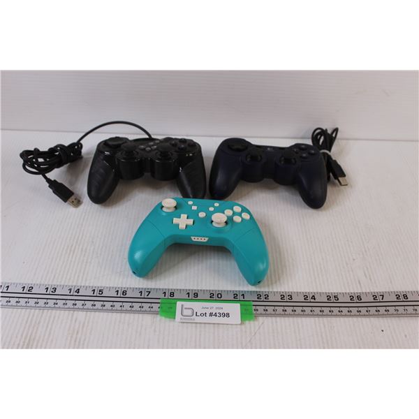 (3) Video Game Controllers: Nintendo Switch & (2) PC/Off Brand Controllers