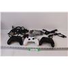 Image 1 : (3) X-Box One Controllers (as is) & Various X-box/Video Cords/Cables