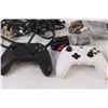 Image 2 : (3) X-Box One Controllers (as is) & Various X-box/Video Cords/Cables