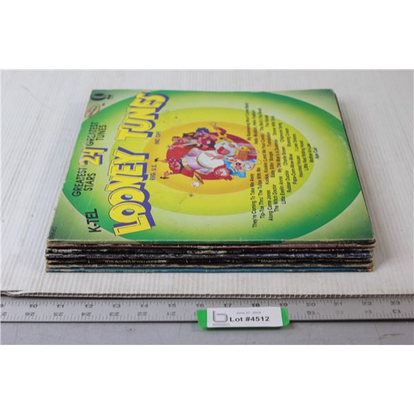 (7) Vinyl Records - Looney Toons, Laura Branigan