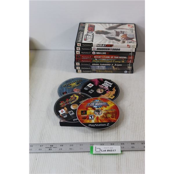 (12) PS2 Games - GTA Vice City, NBA 2K7