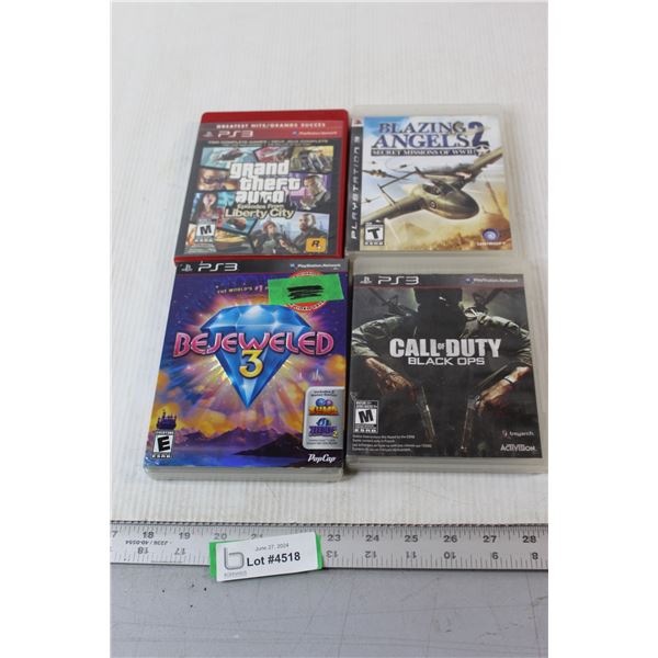 (4) PS3 Games - Blazing Angels 2, Call of Duty Black Ops