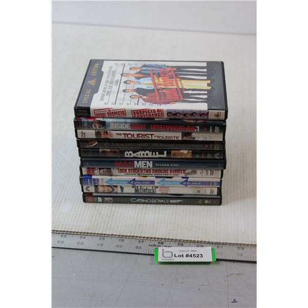 (10) DVD's - The Usual Suspects, The Tourist